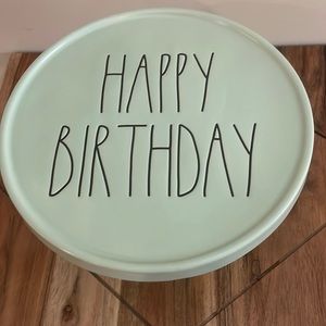 Rae Dunn mint green cake stand